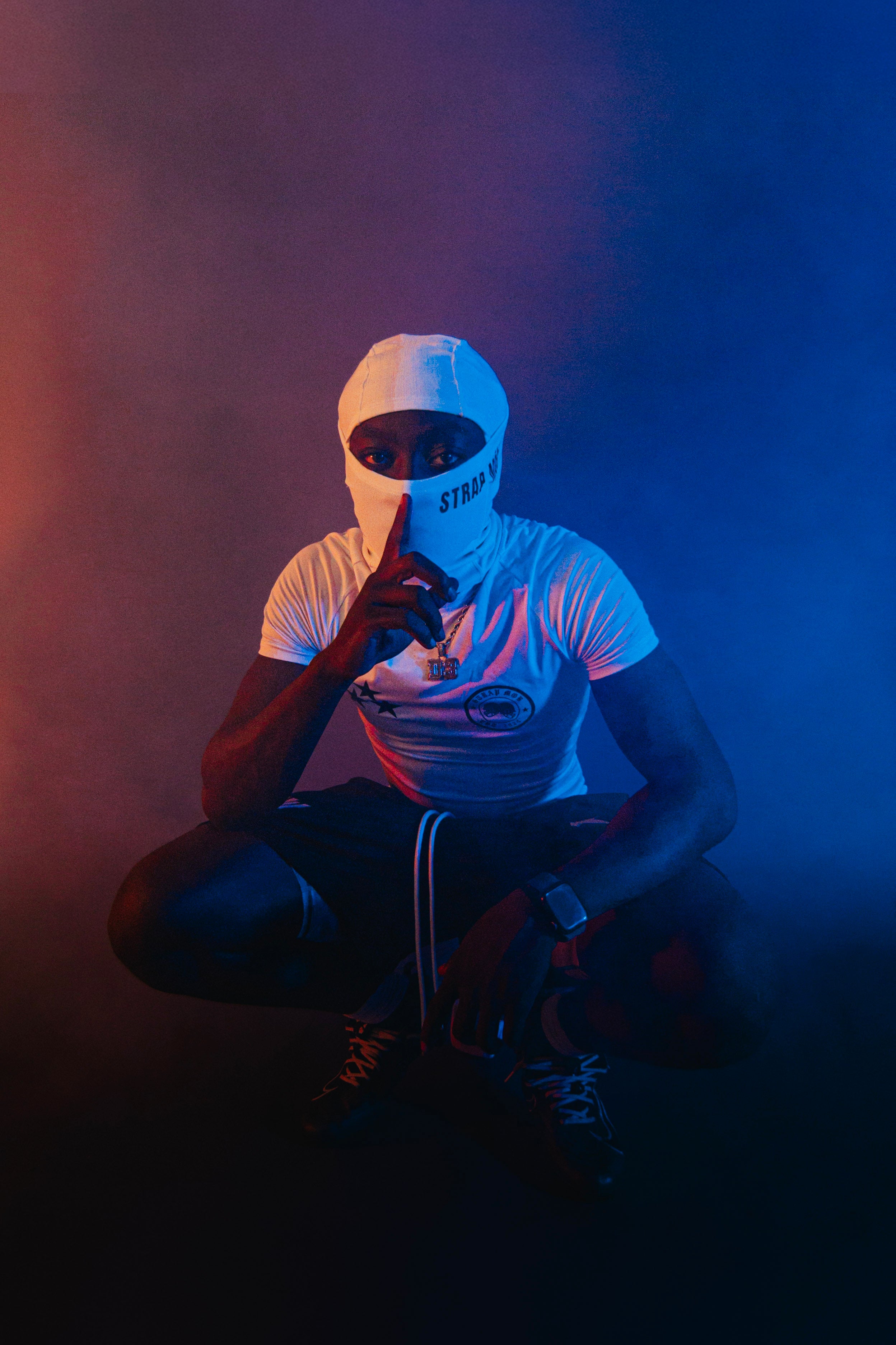 White SM Ski Mask