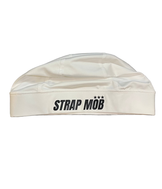 White SM Skull Cap